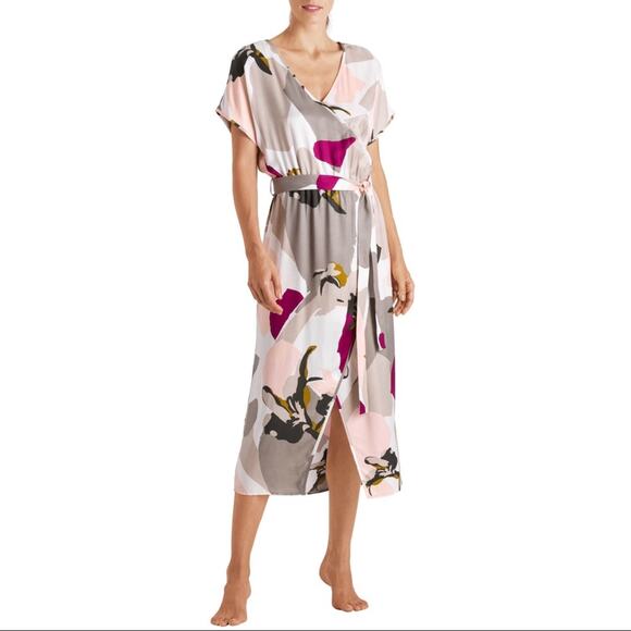 HANRO Phila Printed Tie Waist Midi Dress - Picture 1 of 6